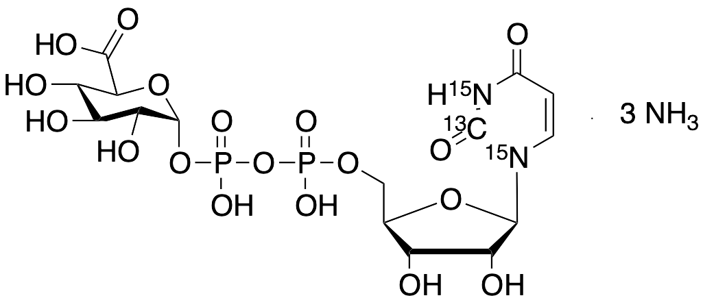 UDP-glucuronic Acid-13C, 15N2 Triammonium Salt