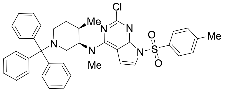 2-Chloro-N-methyl-7-[(4-methylphenyl)sulfonyl]-N-[(3R,4R)-4-methyl-1-(triphenylmethyl)-3-piperidinyl]-7H-pyrrolo[2,3-d]pyrimidin-4-amine
