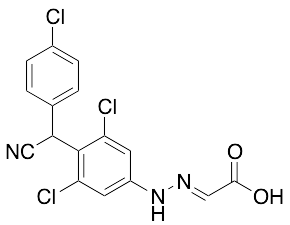 2-[2-[3,5-Dichloro-4-[(4-chlorophenyl)cyanomethyl]phenyl]hydrazinylidene]-acetic Acid