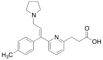 (E)-3-(6-(3-(Pyrrolidin-1-yl)-1-(p-tolyl)prop-1-en-1-yl)pyridin-2-yl)propanoic Acid