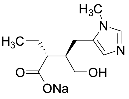 (2R,3R)-2-Ethyl-4-hydroxy-3-((1-methyl-1H-imidazol-5-yl)methyl)butanoate Sodium Salt