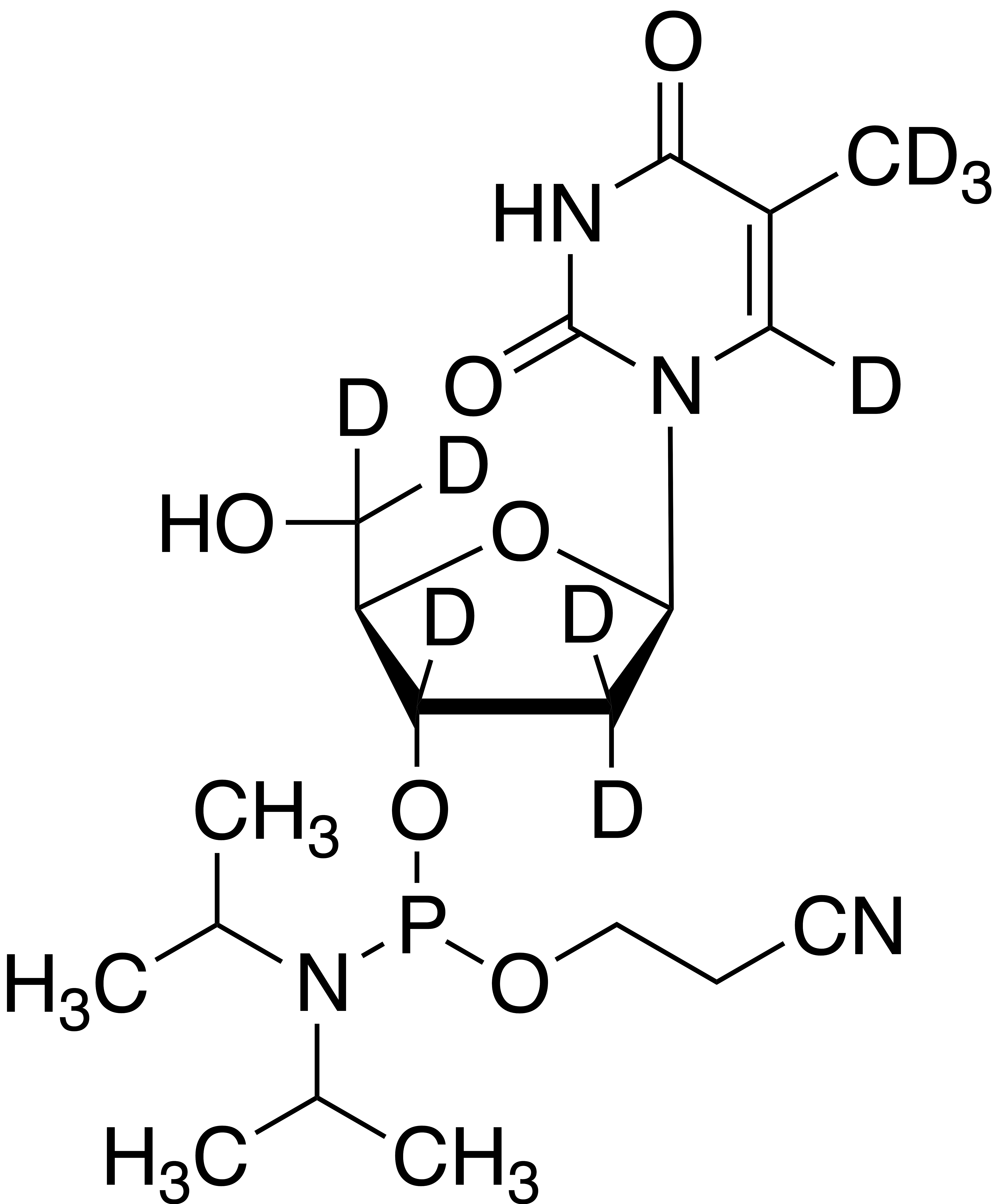 5-(4,4’-Dimethoxytrityl)-thymidine-d9-3-(cyanoethyl-N,N-diisopropyl) Phosphoramidite