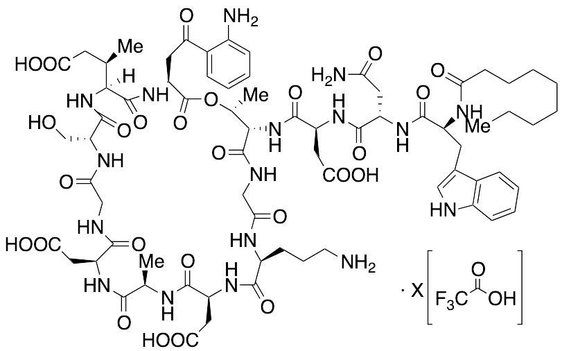 N-Desdecanoyl, N-(nonanoyl) Daptomycin Trifluoroacetic Acid Salt