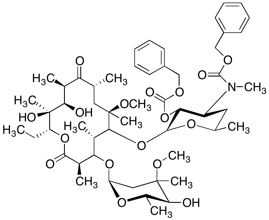 N-demethyl-6-O-methyl-N-[(phenylmethoxy)carbonyl]-2'-(phenylmethylcarbonate) Erythromycin