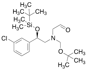 (R)-2-((tert-Butoxymethyl)(2-((tert-butyldimethylsilyl)oxy)-2-(3-chlorophenyl)ethyl)amino)acetaldehyde