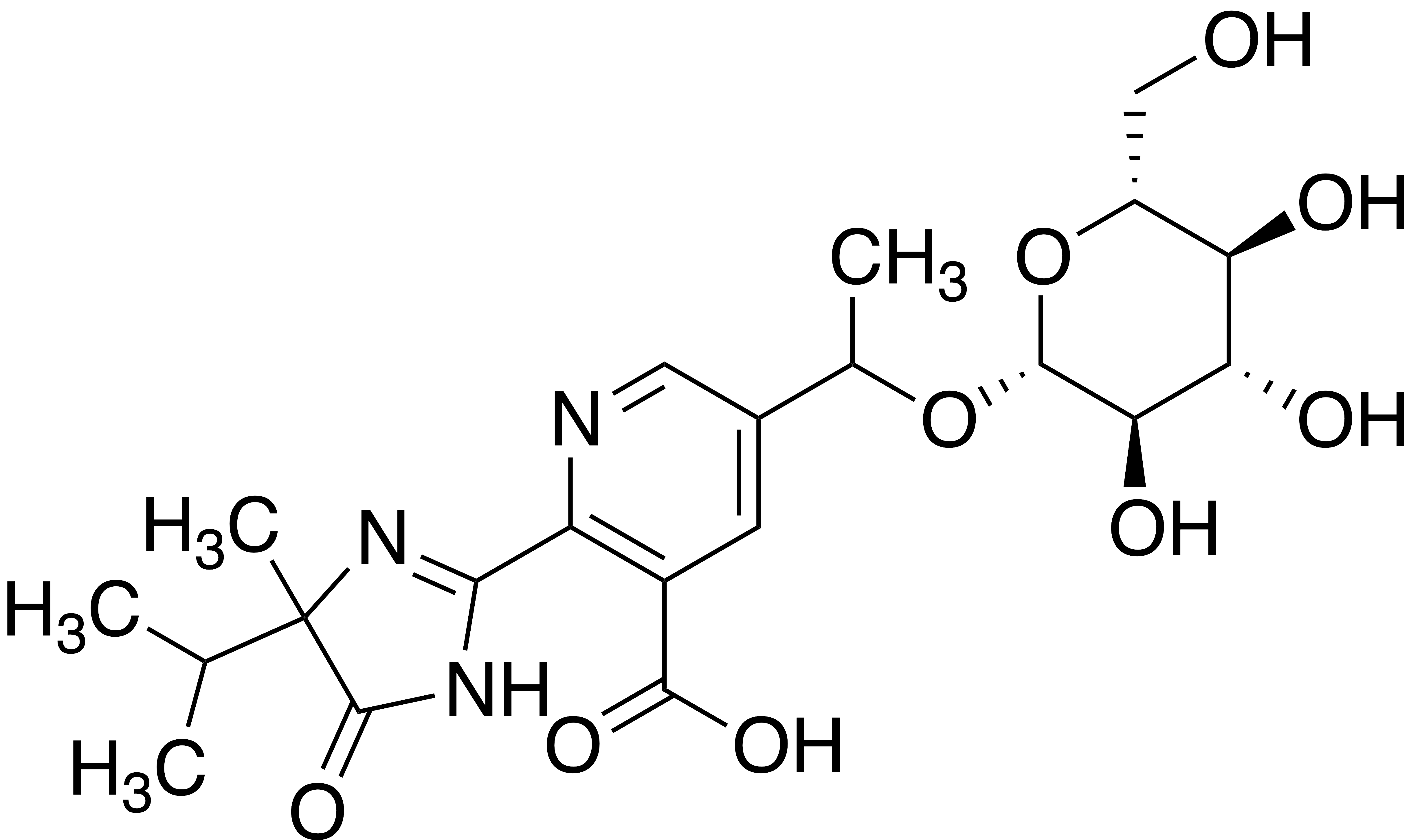 2-[4,5-Dihydro-4-methyl-4-(1-methylethyl)-5-oxo-1H-imidazol-2-yl]-5-[1-(beta-D-glucopyranosyloxy)ethyl]-3-pyridinecarboxylic Acid