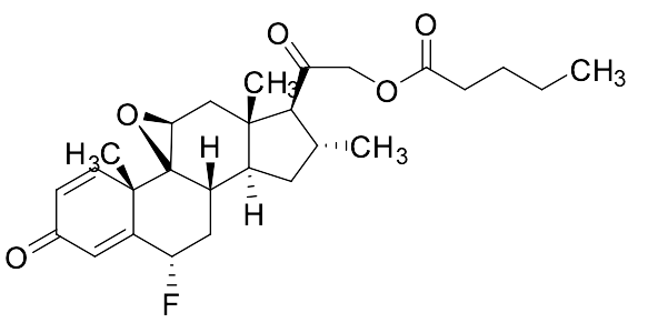 (6alpha,​9beta,​11beta,​16alpha)-9,​11-​Epoxy-​6-​fluoro-​16-​methyl-​21-​[(1-​oxopentyl)​oxy]-pregna-​1,​4-​diene-​3,​20-​dione
