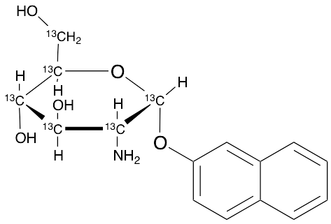 2-Amino-2-deoxy-1-alpha-(2-naphthyl)-glucopyranoside-13C6