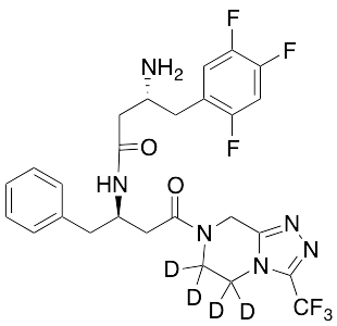 (R)-3-Amino-N-((R)-4-oxo-1-phenyl-4-(3-(trifluoromethyl)-5,6-dihydro-[1,2,4]triazolo[4,3-a]pyrazin-7(8H)-yl)butan-2-yl)-4-(2,4,5-trifluorophenyl)butanamide-d4
