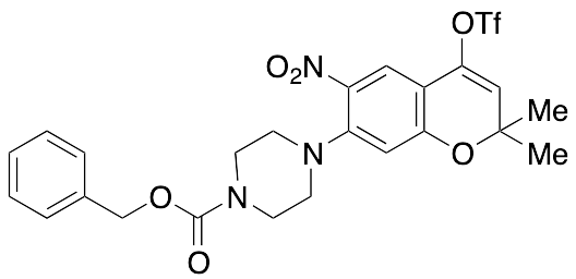 Benzyl 4-(2,2-Dimethyl-6-nitro-4-(((trifluoromethyl)sulfonyl)oxy)-2H-chromen-7-yl)piperazine-1-carboxylate