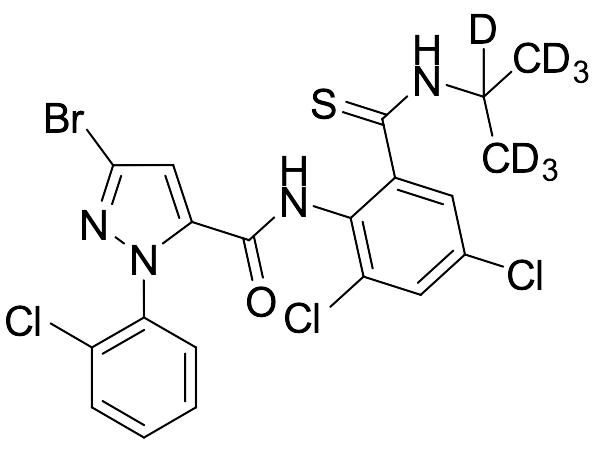 5-Bromo-2-(3-chloro-2-pyridyl)-N-[2,4-dichloro-6-(isopropylcarbamothioyl)phenyl]pyrazole-3-carboxamide-D₇