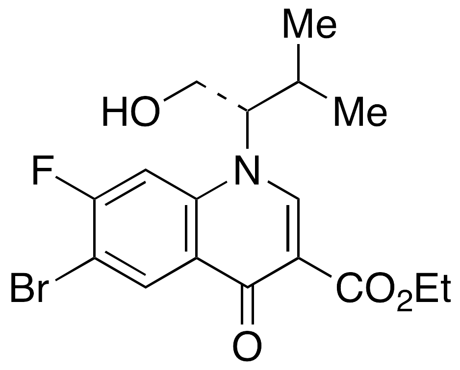 6-Bromo-1,4-dihydro-7-fluoro-1-[(1S)-1-(hydroxymethyl)-2-methylpropyl]-4-oxo-3-quinolinecarboxylic Acid Ethyl Ester
