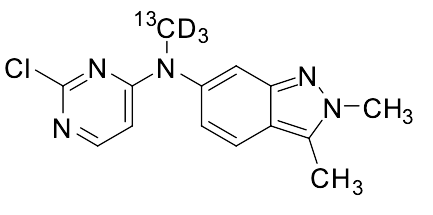 N-(2-Chloro-4-pyrimidinyl)-N,2,3-trimethyl-2H-indazol-6-amine-13CD3