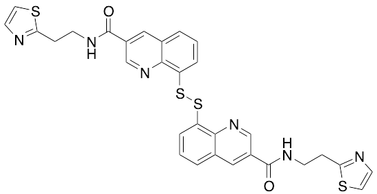 8,8'-Dithiobis[N-[2-(2-thiazolyl)ethyl]-3-quinolinecarboxamide]