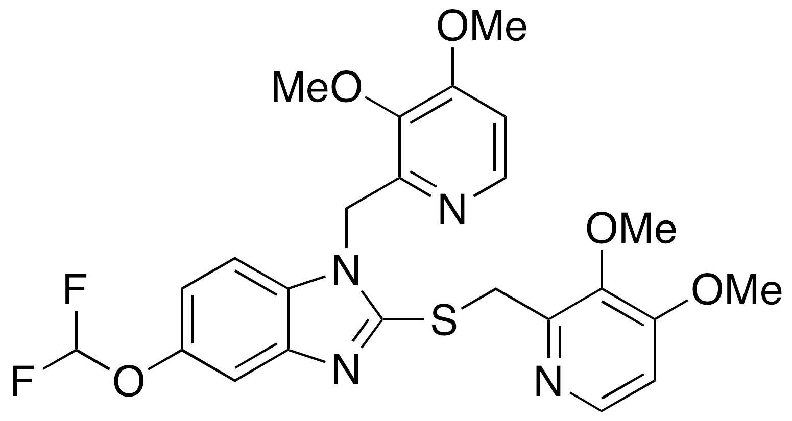 N-[(3,4-Dimethoxy-2-pyridinyl)methyl] Pantoprazole Sulfide(Mixture of 1 and 3 isomers)