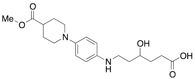 4-Hydroxy-6-((4-(4-(methoxycarbonyl)piperidin-1-yl)phenyl)amino)hexanoic Acid