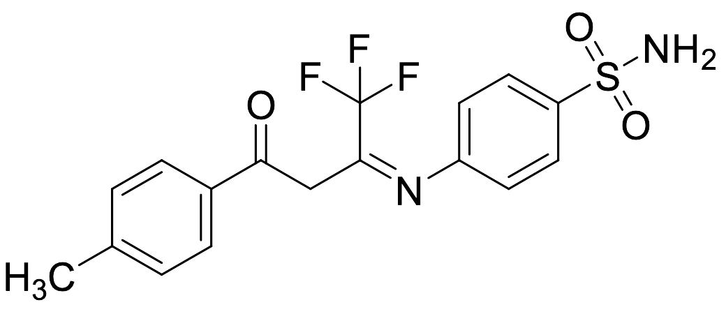 4-[[3-(4-Methylphenyl)-3-oxo-1-(trifluoromethyl)propylidene]amino]benzenesulfonamide