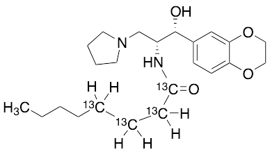 (1R,2R)-2-(N-1,2,3,4-13C4-Octanoyl)-amino-1-(2,3-dihydrobenzo[b][1,4]dioxin-6-yl)-3-(N-oxo-pyrrolidin-1-yl)propan-1-ol