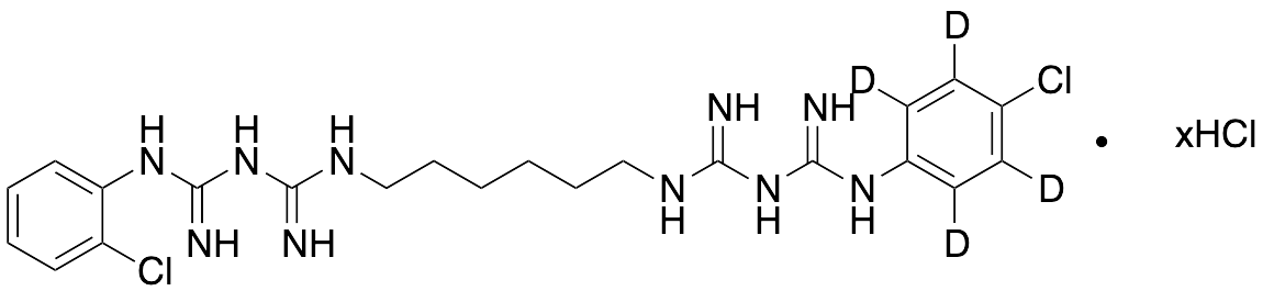 N1-(4-chlorophenyl)-3,12-diimino-N14-2-chlorophenyl-2,4,11,13-Tetraazatetradecanediimidamide-d4 Hydrochloride