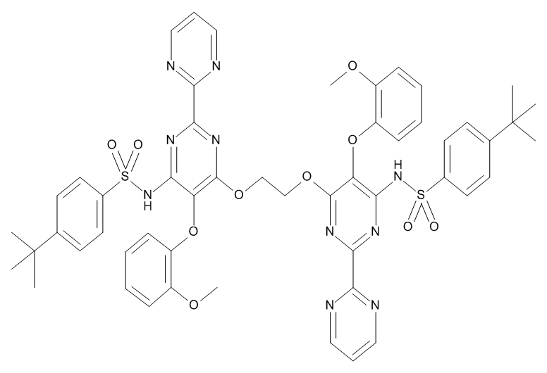 N,N'-[1,2-Ethanediylbis[oxy[5-(2-methoxyphenoxy)[2,2'-bipyrimidine]-6,4-diyl]]]bis[4-(1,1-dimethylethyl)-benzenesulfonamide