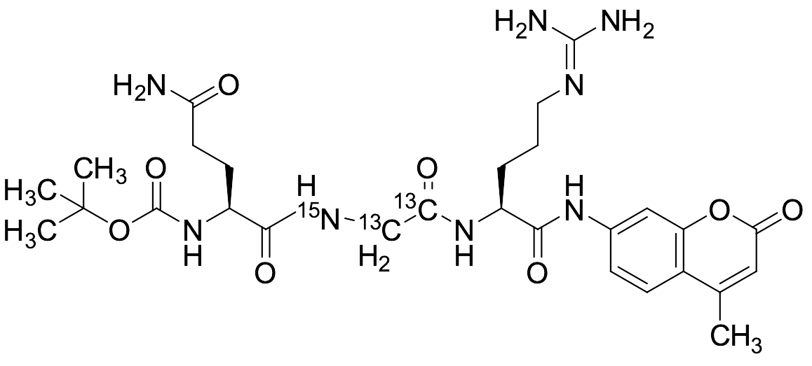 Boc-Gln-Gly-Arg-AMC -¹³C₂¹⁵N