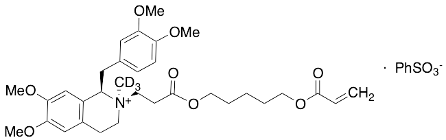 cis-1-[(3,4-Dimethoxyphenyl)methyl]-1,2,3,4-tetrahydro-6,7-dimethoxy-2-methyl-2-[3-oxo-3-[[5-[(1-oxo-2-propenyl)oxy]pentyl]oxy]propyl]-isoquinolinium-d3 Benzenesulfonate
