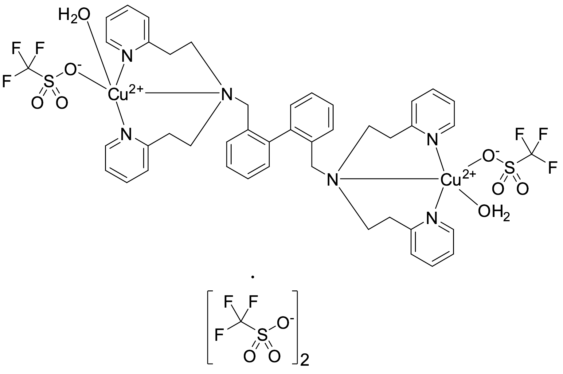 Diaquabis(trifluoromethanesulfonate)bis[copper(N22)] Complex Bis(trifluoromethanesulfonate)