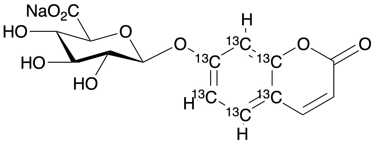 7-Hydroxy Coumarin-13C6 Beta-D-Glucuronide Sodium Salt