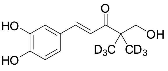 (E)-1-(3,4-Dihydroxyphenyl)-5-hydroxy-4,4-dimethylpent-1-en-3-one-d6