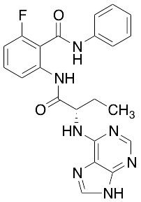 (S)-2-(2-((9H-Purin-6-yl)amino)butanamido)-6-fluoro-N-phenylbenzamide
