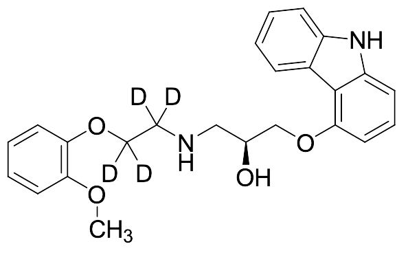 (S)-1-((9H-Carbazol-4-yl)oxy)-3-((2-(2-methoxyphenoxy)ethyl-1,1,2,2-d4)amino)propan-2-ol