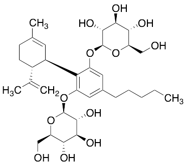 2-[(1S,6S)-3-Methyl-6-(1-methylethenyl)-2-cyclohexen-1-yl]-5-pentyl-1,3-phenylene bis[beta-D-glucopyranoside]