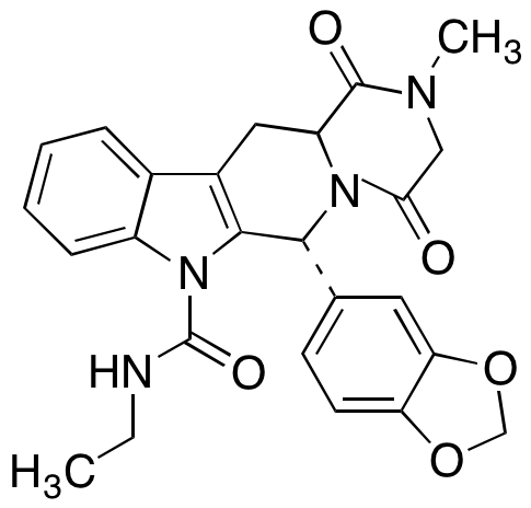 (6R)-6-(Benzo[d][1,3]dioxol-5-yl)-N-ethyl-2-methyl-1,4-dioxo-1,2,3,4,12,12a-hexahydropyrazino[1’,2’:1,6]pyrido[3,4-b]indole-7(6H)-carboxamide