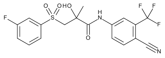(RS)-N-[4-Cyano-3-(trifluoromethyl)phenyl]-3-(3-fluorophenylsulfonyl)-2-hydroxy-2-methylpropanamide