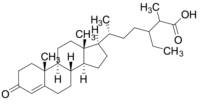 (6R)-6-((8S,9S,10R,13R,14S,17R)-10,13-Dimethyl-3-oxo-2,3,6,7,8,9,10,11,12,13,14,15,16,17-tetradecahydro-1H-cyclopenta[a]phenanthren-17-yl)-3-ethyl-2-methylheptanoic Acid