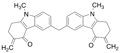 6,6'-Methylenebis[1,2,3,9-tetrahydro-9-methyl-3-methylene-4H-carbazol-4-one]