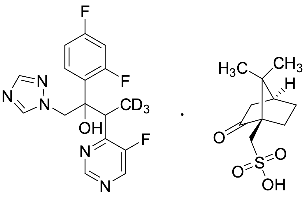 (±)-Voriconazole-d3 (1R)-(-)-10-Camphorsulfonic Acid (Mixture of Diastereomers)