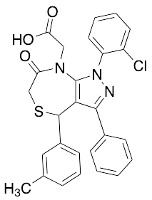 1-(2-Chlorophenyl)-1,4,6,7-tetrahydro-4-(3-methylphenyl)-7-oxo-3-phenyl-8H-pyrazolo[3,4-e][1,4]thiazepine-8-acetic Acid