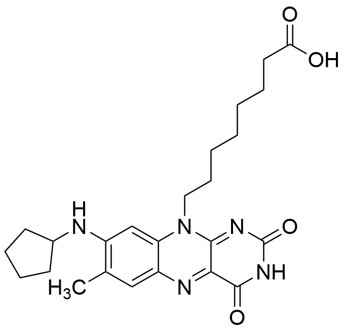 8‐[8‐(Cyclopentylamino)‐7‐methyl‐2,4‐dioxo‐2H,3H,4H,10H‐benzo[g]pteridin‐10‐yl]Octanoic Acid