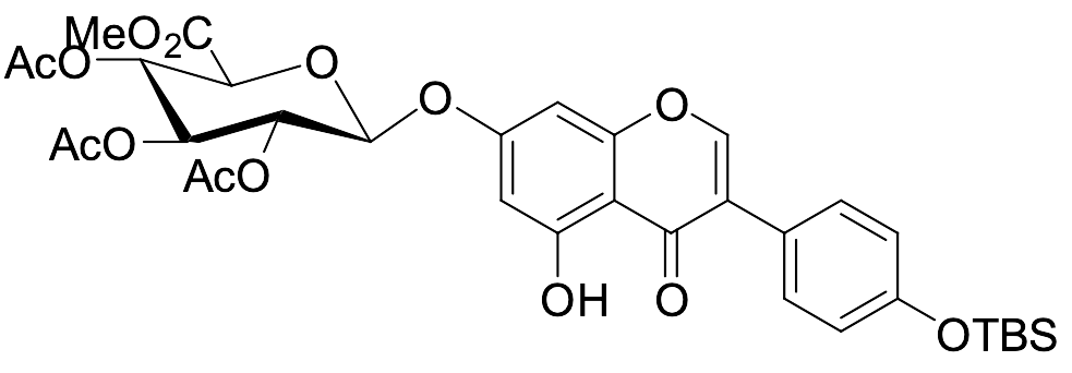 3-(4-((tert-Butyldimethylsilyl)oxy)phenyl Genistein 6-Methoxy-7-beta-D-Glucuronide Triacetate