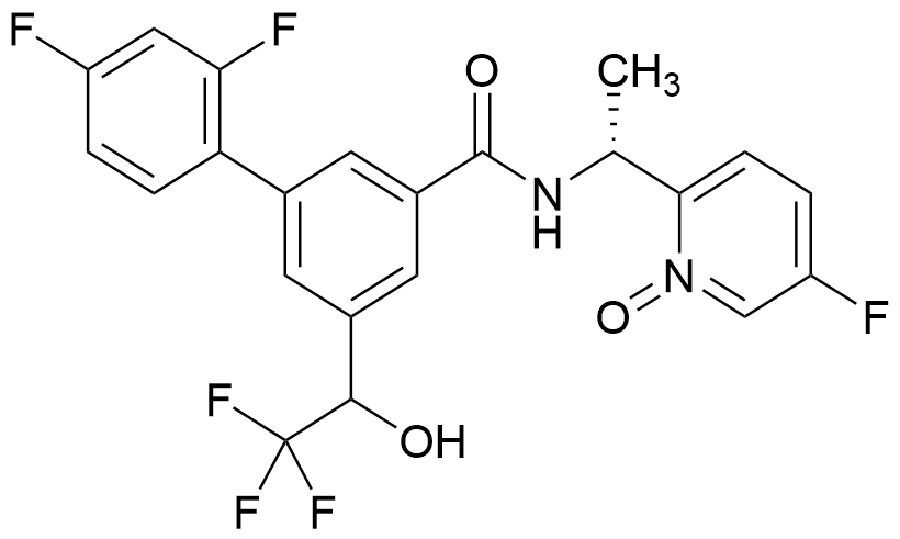 2',4'-Difluoro-N-[(1R)-1-(5-fluoro-1-oxido-2-pyridinyl)ethyl]-5-(2,2,2-trifluoro-1-hydroxyethyl)[1,1'-biphenyl]-3-carboxamide
