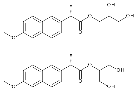 Naproxen 1,2,3-Propanetriol Esters (Mixture of Regio- and Stereoisomers) - CAS No. n/a Naproxen 1,2,3-Propanetriol Esters (Mixture of Regio- and Stereoisomers)