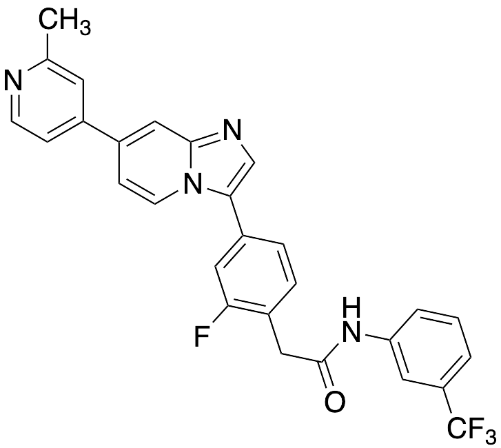 2-Fluoro-4-[7-(2-methyl-4-pyridinyl)imidazo[1,2-a]pyridin-3-yl]-N-[3-(trifluoromethyl)phenyl]-Benzeneacetamide
