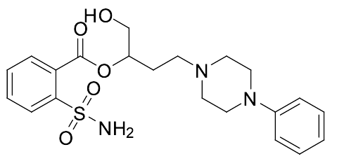 1-Hydroxy-4-(4-phenylpiperazin-1-yl)butan-2-yl 2-sulfamoylbenzoate