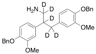 2,3-Bis(4-(benzyloxy)-3-methoxyphenyl)propan-1-amine-d5