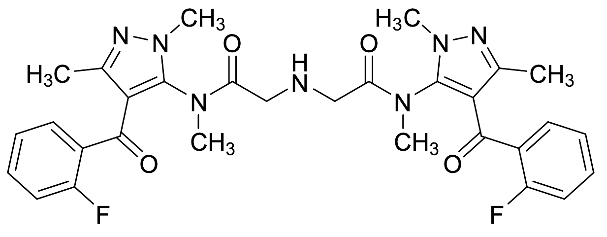N-[4-(2-Fluorobenzoyl)-2,5-dimethyl-pyrazol-3-yl]-2-[[2-[[4-(2-fluorobenzoyl)-2,5-dimethyl-pyrazol-3-yl]-methyl-amino]-2-oxo-ethyl]amino]-N-methyl-acetamide
