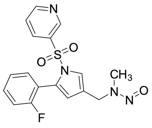 N-((5-(2-Fluorophenyl)-1-(pyridin-3-ylsulfonyl)-1H-pyrrol-3-yl)methyl)-N-methylnitrous Amide