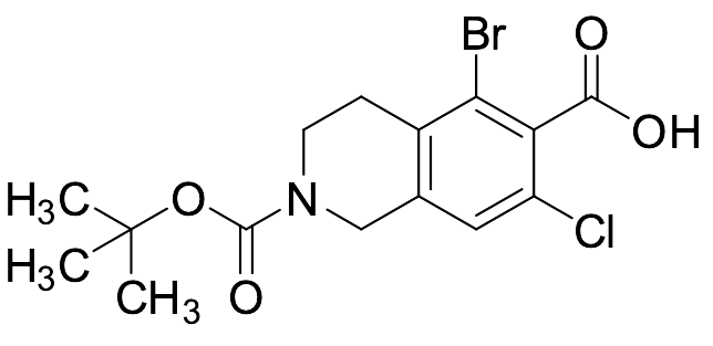 5-Bromo-2-(tert-butoxycarbonyl)-7-chloro-1,2,3,4-tetrahydroisoquinoline-6-carboxylic Acid