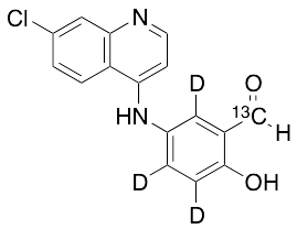 5-[(7-Chloro-4-quinolinyl)amino]-2-hydroxybenzaldehyde-13CD3