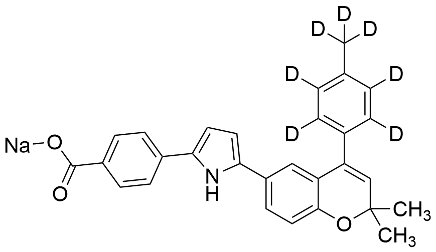 4-[5-[2,2-Dimethyl-4-(4-methylphenyl)-2H-1-benzopyran-6-yl]-1H-pyrrol-2-yl]benzoic Acid Sodium Salt-D7